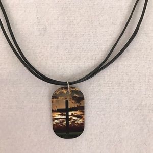 Dog tag style necklace