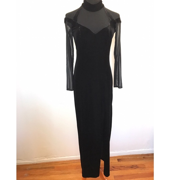 Vintage Dresses - Gorgeous vintage velvet and mesh dress gown Vintage Dresses - Gorgeous vintage velvet and mesh dress gown