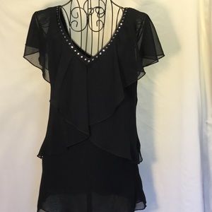 Women's WHBM Black Blouse