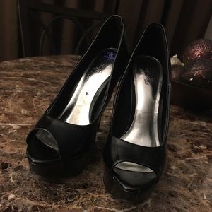 Black platform heels
