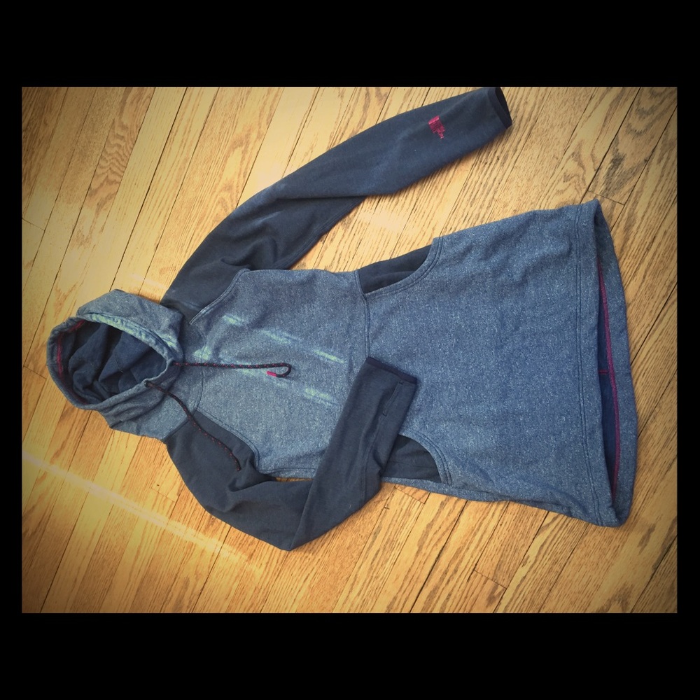 North Face terry hooded/cowl sweatshirt dress
