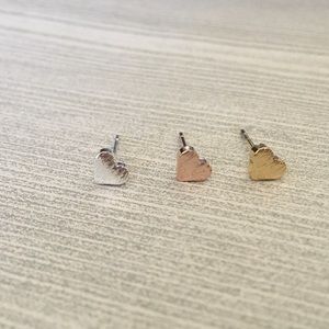 3 Sets mini heart earrings