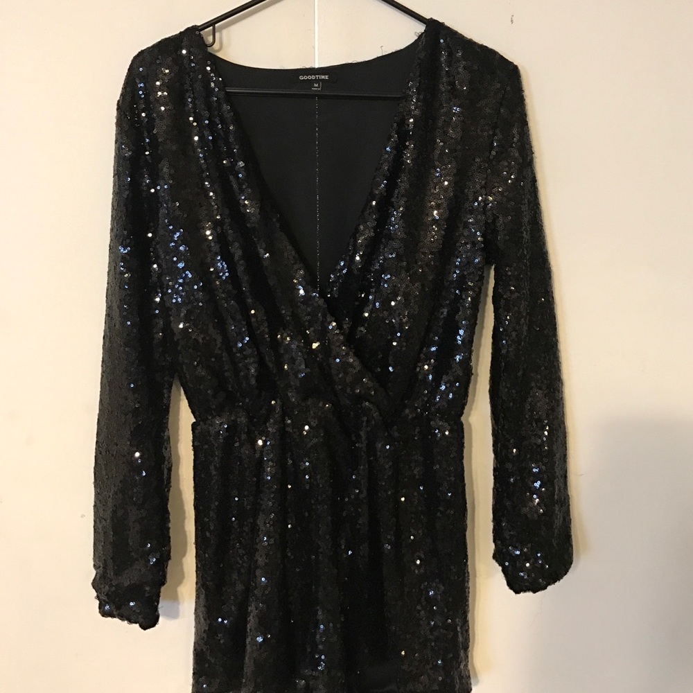 Black Sequin Romper.