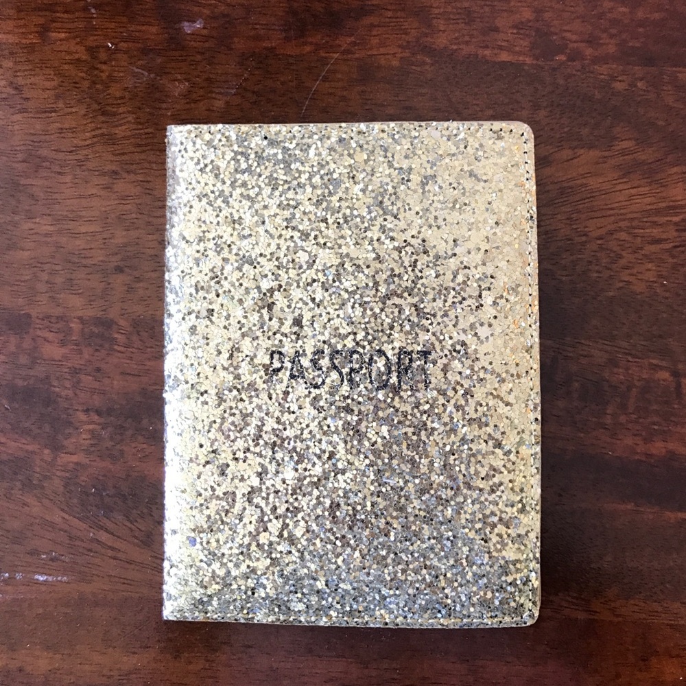 J. Crew Glitter Passport cover