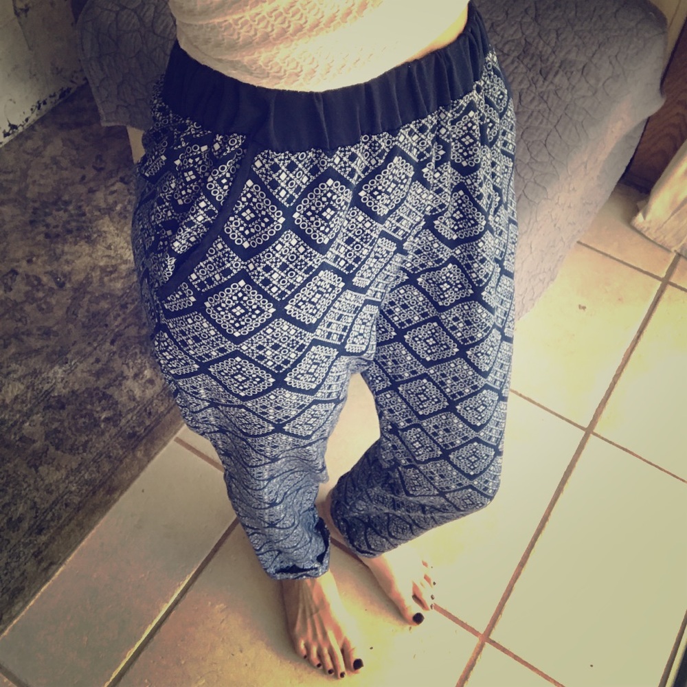 💙Blue patterned palazzo pants💙