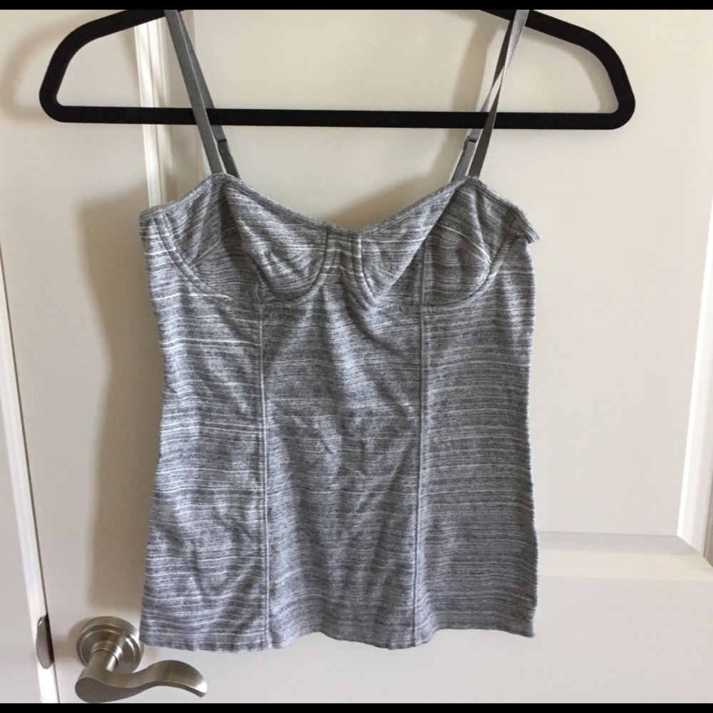 Aritzia Talula Bustier Grey Tank Top M