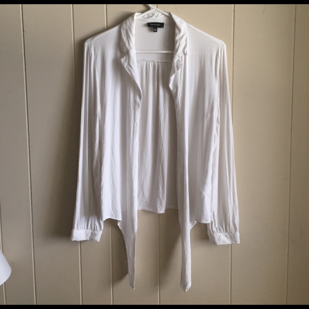 White button up blouse