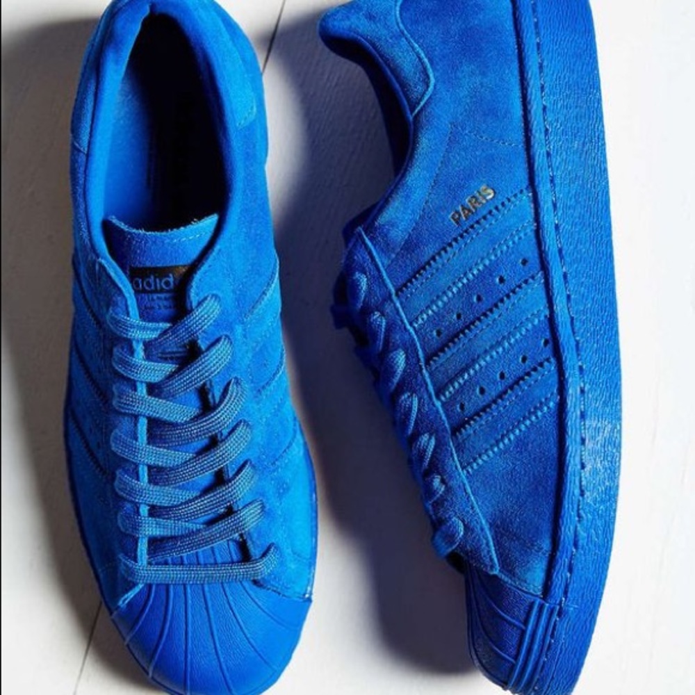 Blue adidas worn twice