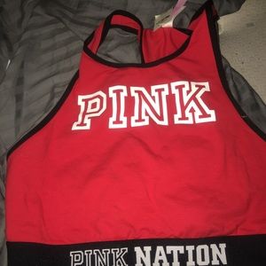 Pink sport bra