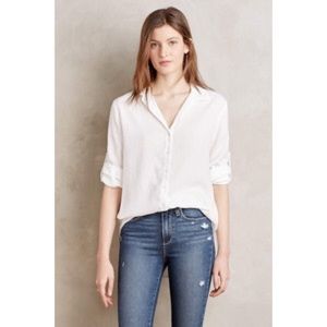NWOT Anthro Cloth + Stone White Button Down