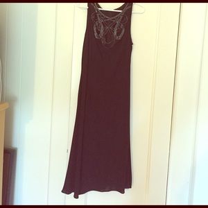 Black cocktail/holiday dress with silver beading