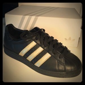 Adidas black and gold custom