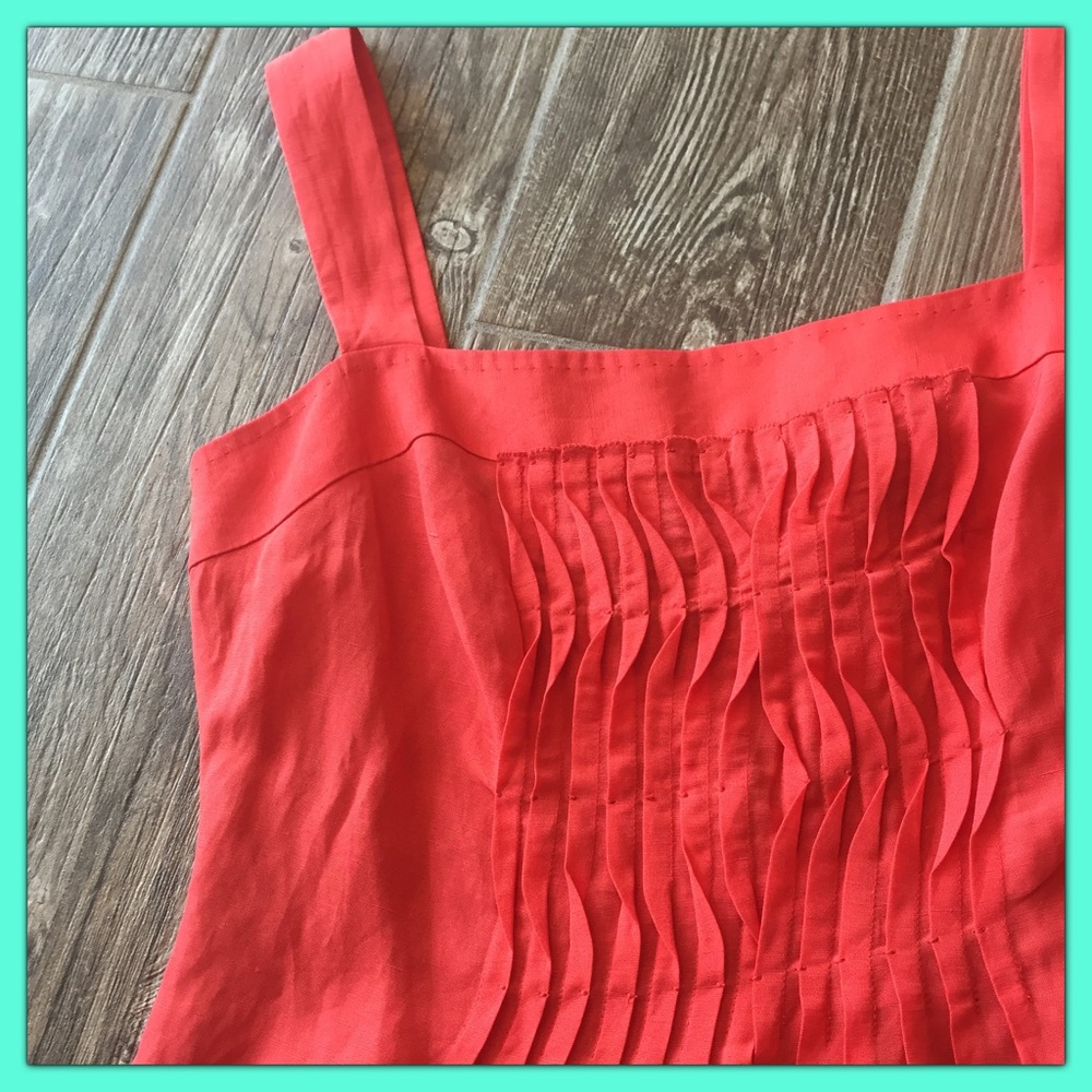 🍊Gorgeous ELIE TAHARI Blood Orange Linen blend - Picture 3 of 7