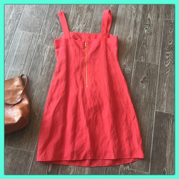 🍊Gorgeous ELIE TAHARI Blood Orange  Linen blend - Picture 2 of 7