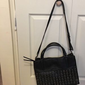 Black Leather Coach Handbag