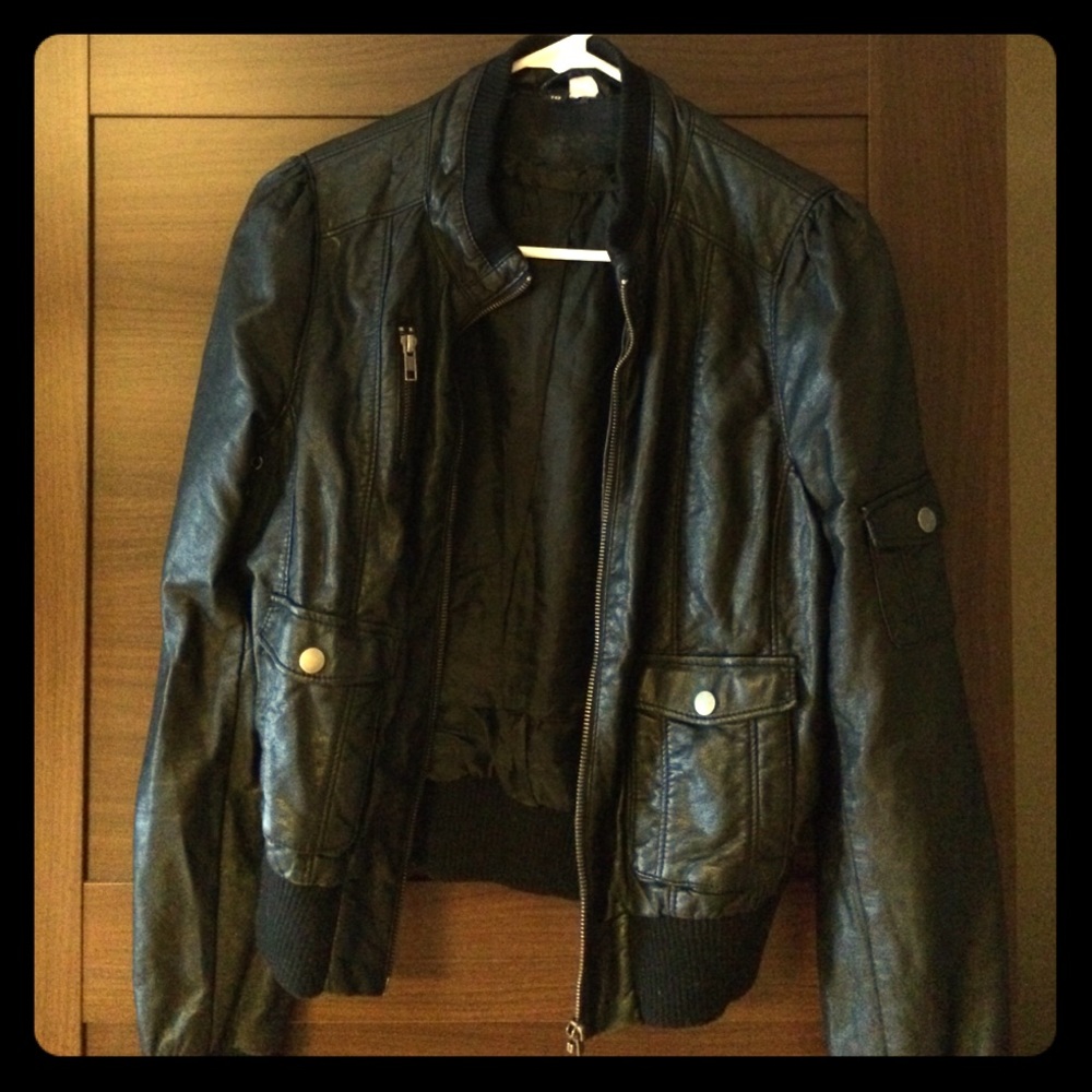Faux leather jacket