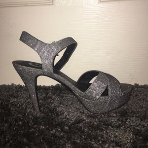 Sparkly Grey high heels