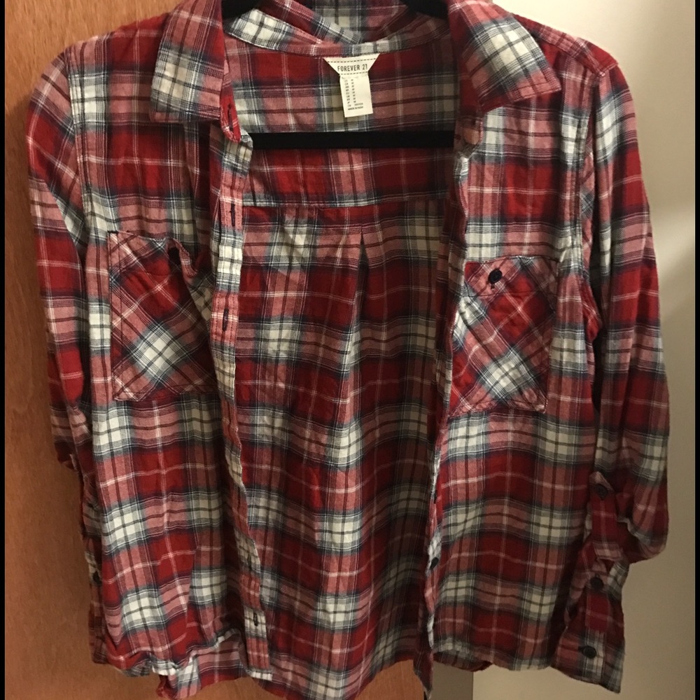 Plaid forever 21 shirt