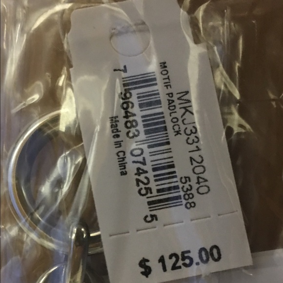 Michael Kors Silver Chain-Link PadLock Bracelet - Picture 3 of 4