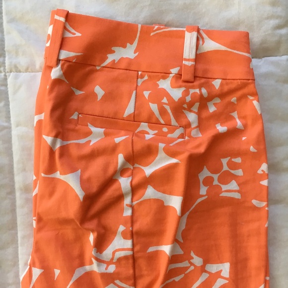 Ann Taylor Pants - SALE❗️Ann Taylor Orange Abstract Floral Chino Ann Taylor Pants - SALE❗️Ann Taylor Orange Abstract Floral Chino