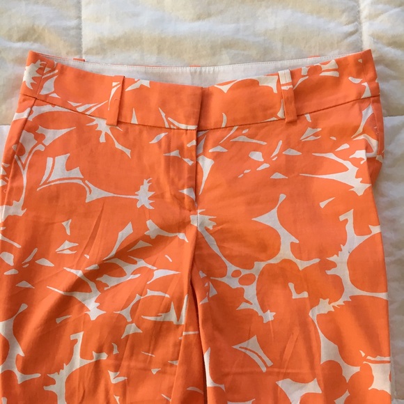 Ann Taylor Pants - SALE❗️Ann Taylor Orange Abstract Floral Chino Ann Taylor Pants - SALE❗️Ann Taylor Orange Abstract Floral Chino