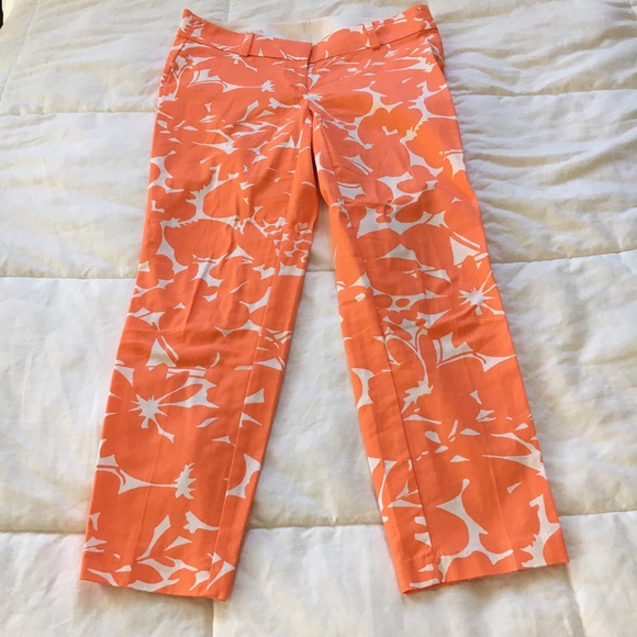 Ann Taylor Pants - SALE❗️Ann Taylor Orange Abstract Floral Chino Ann Taylor Pants - SALE❗️Ann Taylor Orange Abstract Floral Chino