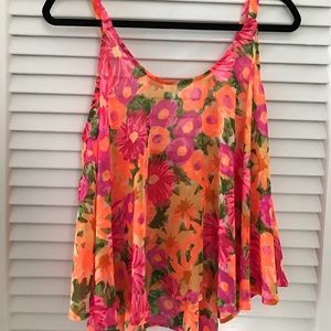 Show Me Your MuMu Neon Floral Tank