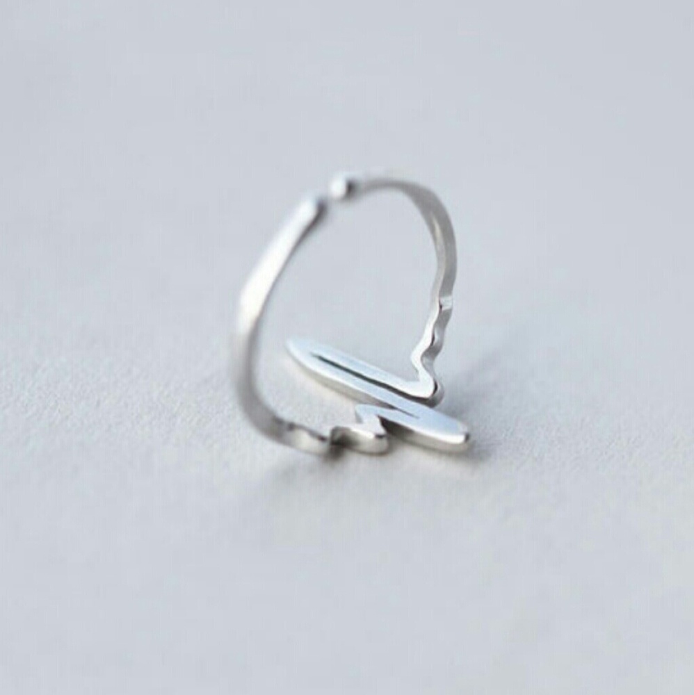 Back In Stock!  Silver Zig Zag Midi Knuckle Ring - Picture 2 of 4