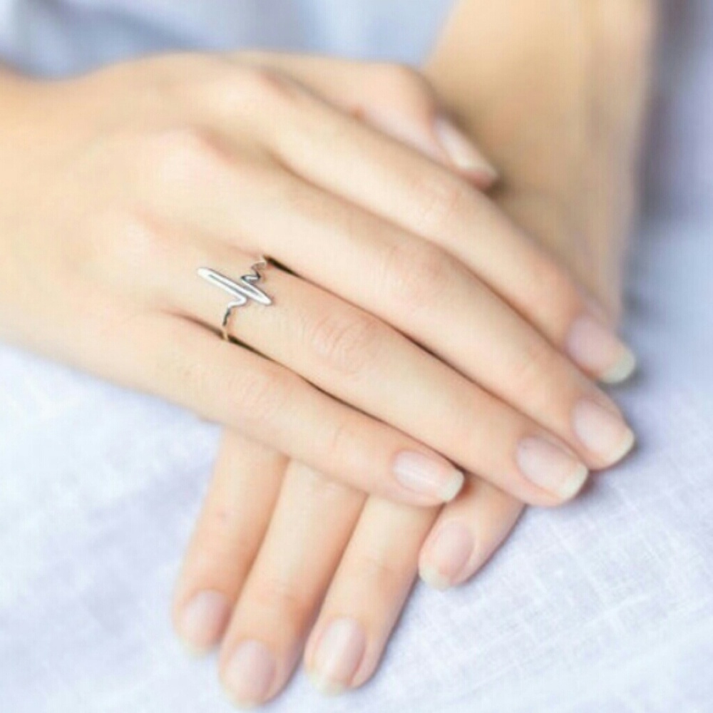 Back In Stock!  Silver Zig Zag Midi Knuckle Ring - Picture 4 of 4