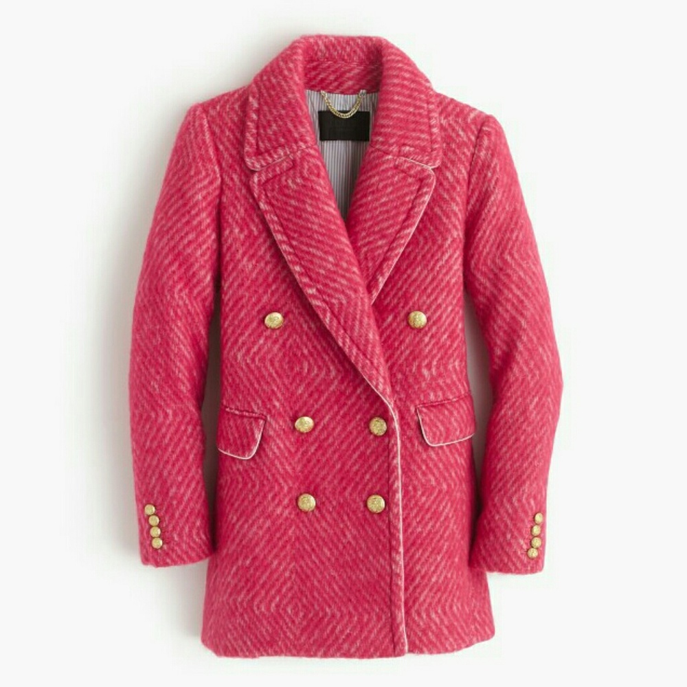 NWT PINK TWEED DIAMOND COAT