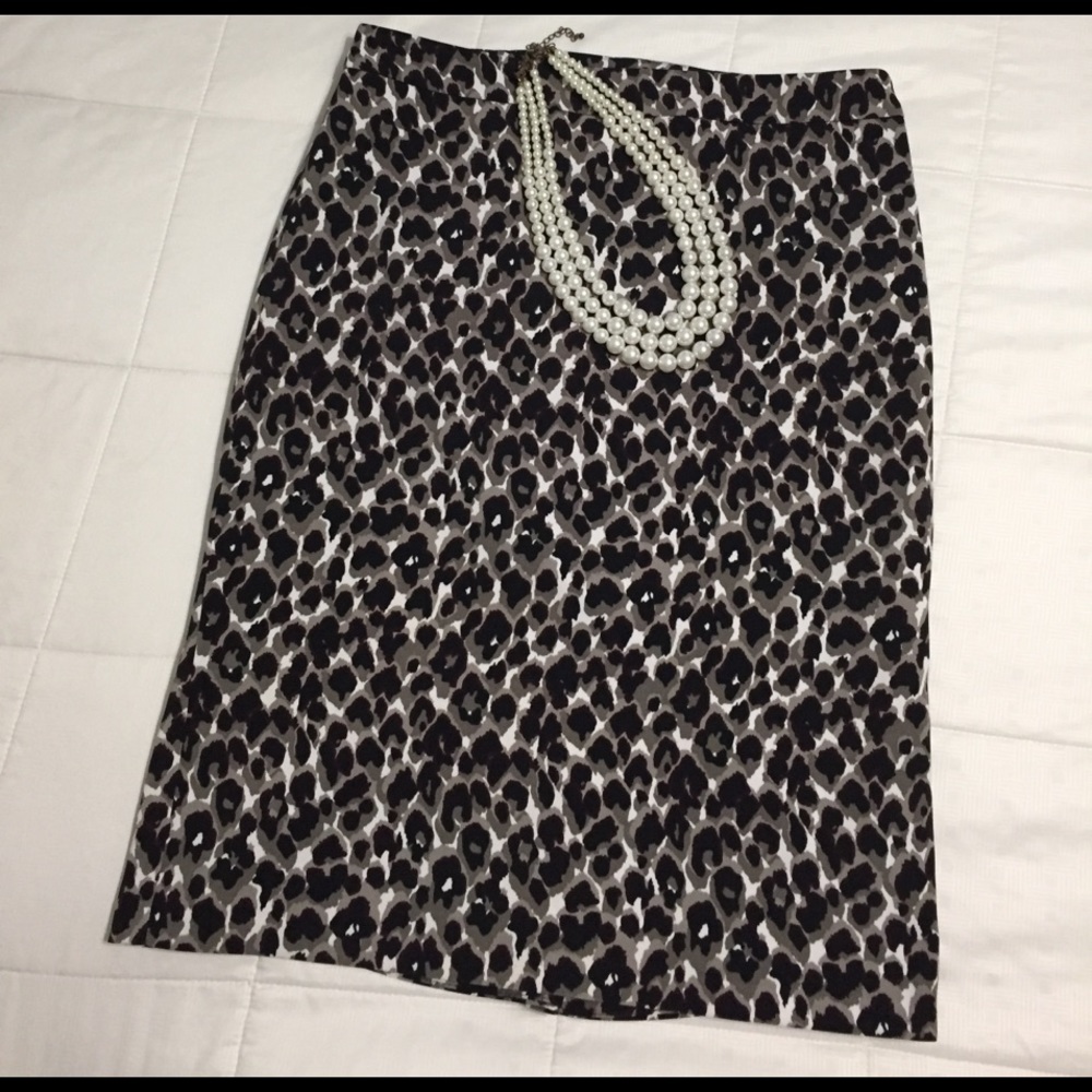 Ann Taylor Leopard Skirt