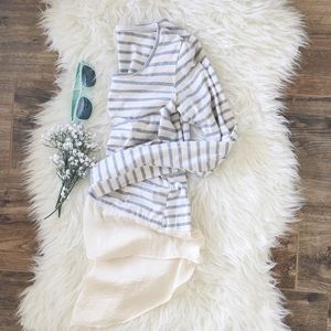 lily's closet striped top with skirttail hem