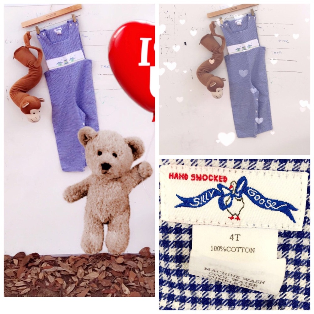 ➡️🔷Hand smocked boy coveralls