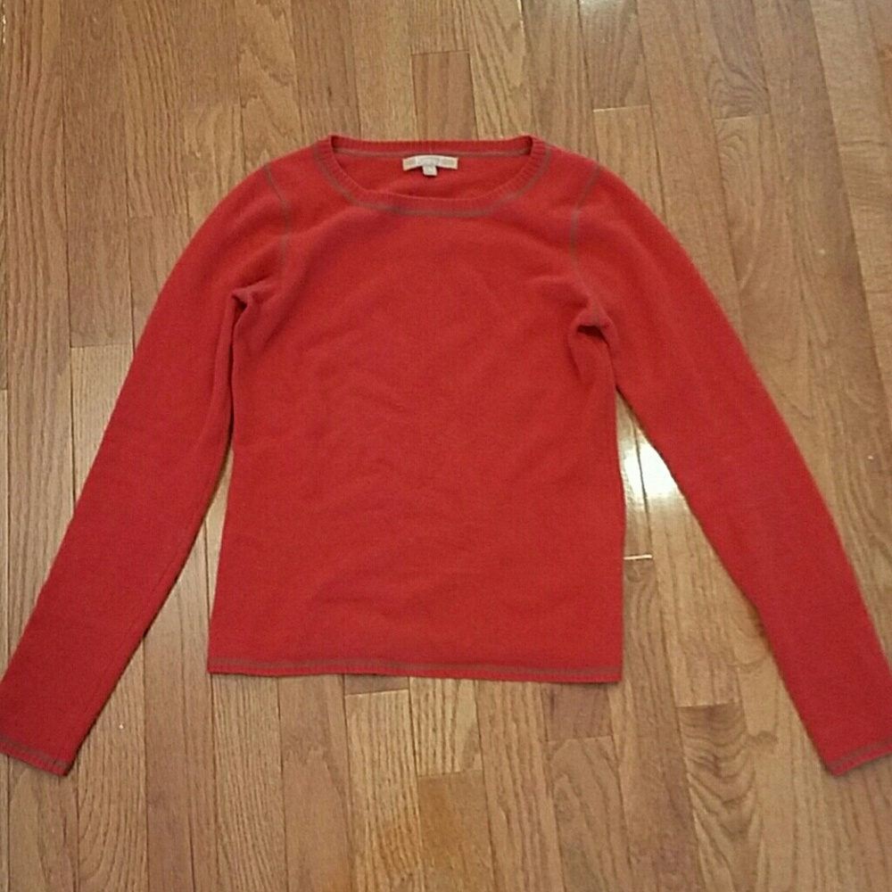 Kier + J brick color cashmere sweater size S