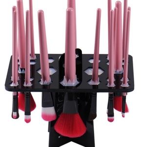 Acrylic makeup standing dryer rack