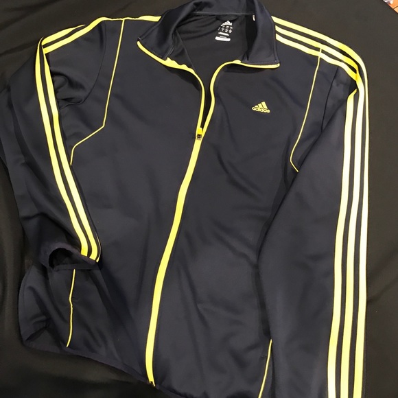 Adidas Other - 2 for 1 PRICE ADIDAS JOGGING SUIT-NAVY BL & YELLOW