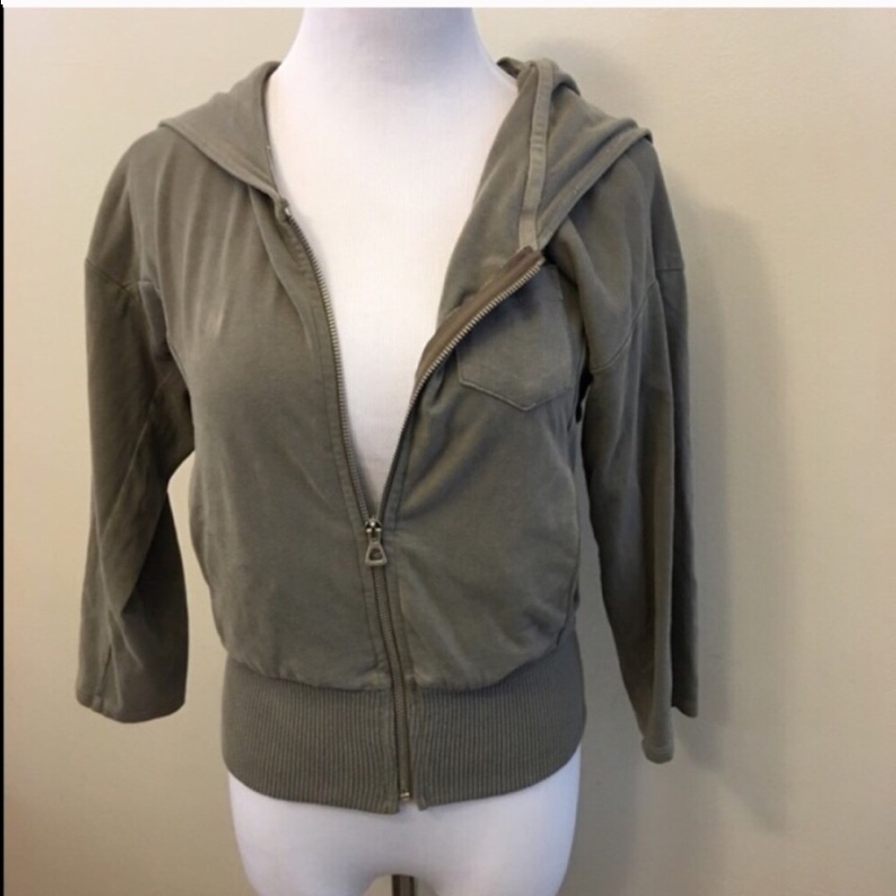 James Perse Spring Stretch Zipthrough Hoodie