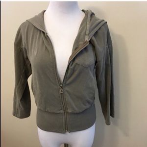 James Perse Spring Stretch Zipthrough Hoodie