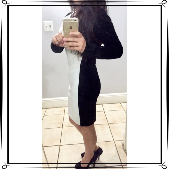 Black and white bodycon dress - Picture 2 of 4