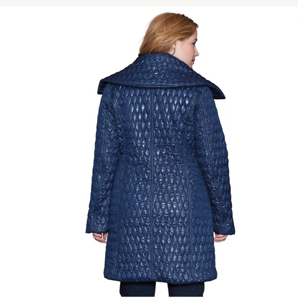 Roamans Plus Sz 32W lightweight quilted blue coat - Picture 4 of 4