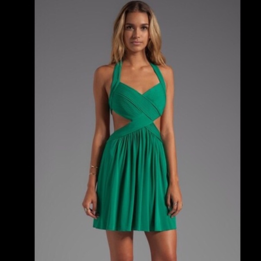 BCBG MaxAzria green strapless dress!!