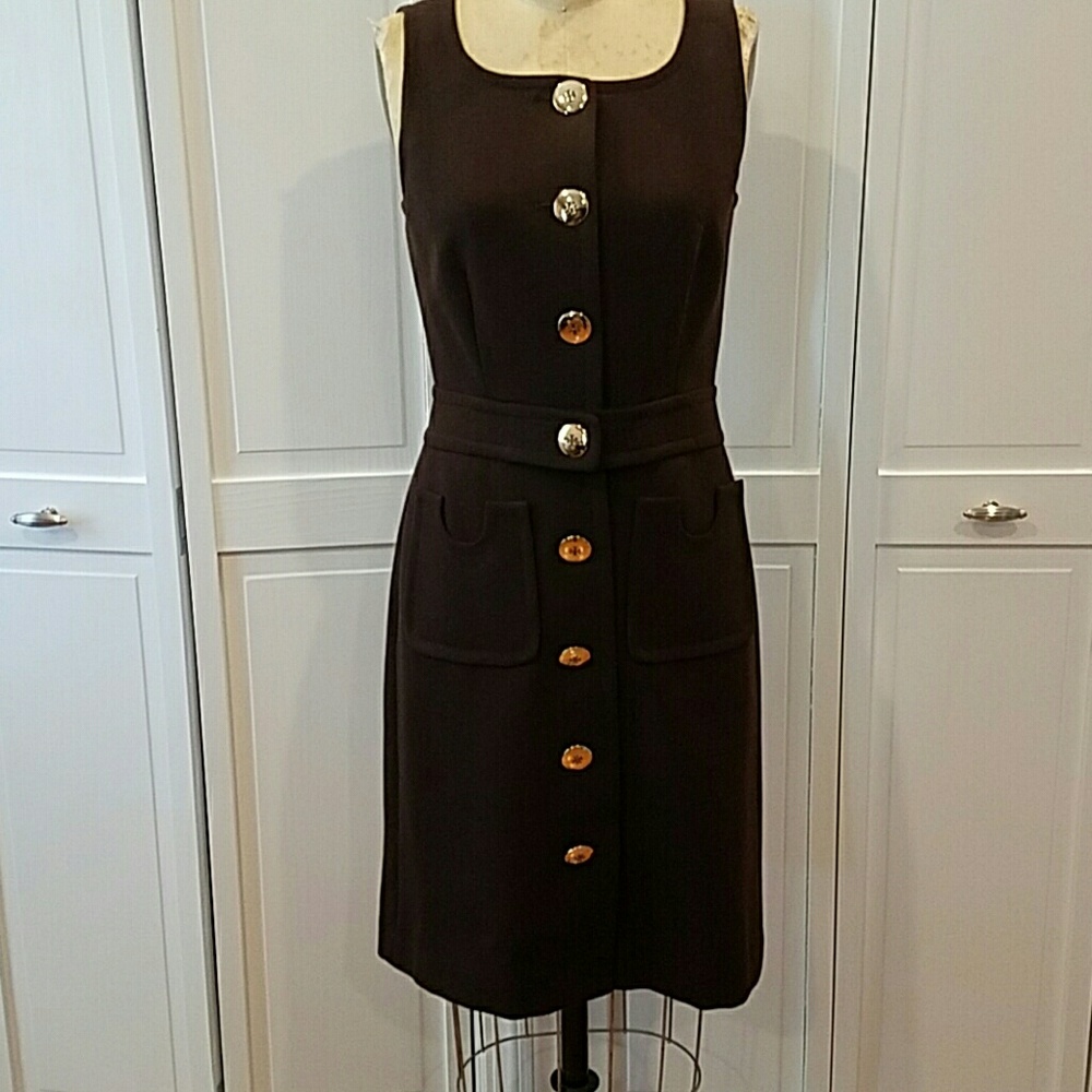 Tory Burch brown sleeveless dress size 6