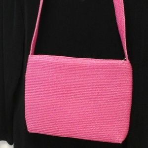 Talbots Pink Straw Bag