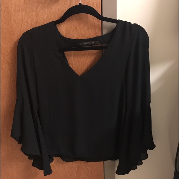 Zara black long sleeve shirt - Picture 1 of 3