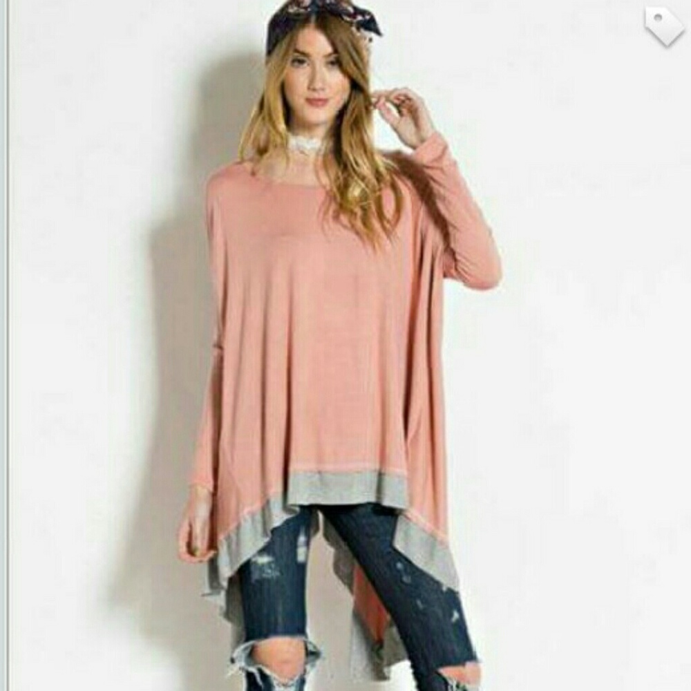 NWT High Low Color Block Tunic by Easel