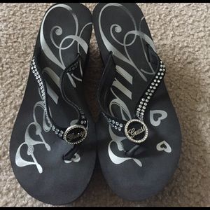 Guess Wedge Flip Flops