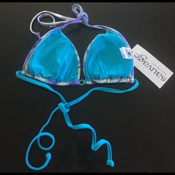 Sauvage Hawaii tiger triangle bikini top - Picture 2 of 2