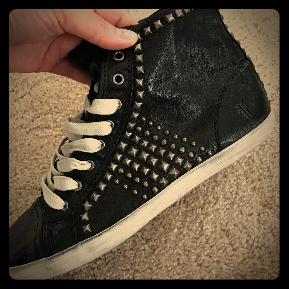 Frye Leather Studded Converse