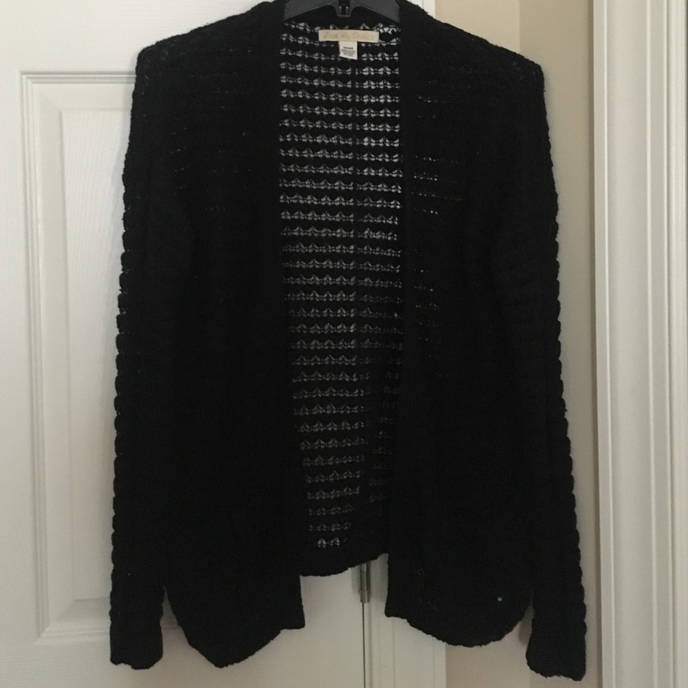 Black knitted cardigan