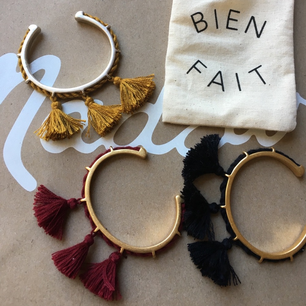 NWOT Madewell tassle bangles